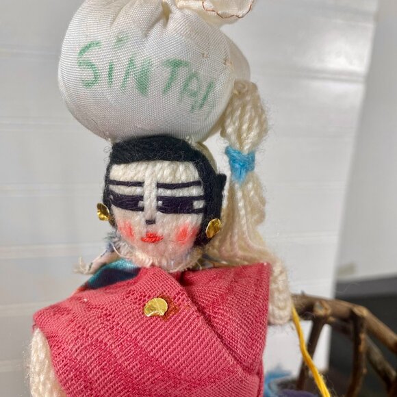 Vintage Sintra Folk Art Dolls from Portugal / Pair of Portuguese Vintage String - Picture 5 of 11